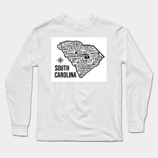 South Carolina Map Long Sleeve T-Shirt